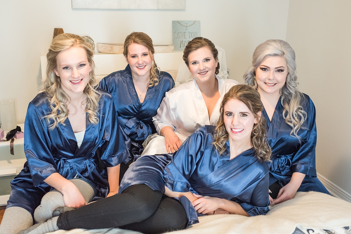 navy blue bridesmaids robes
