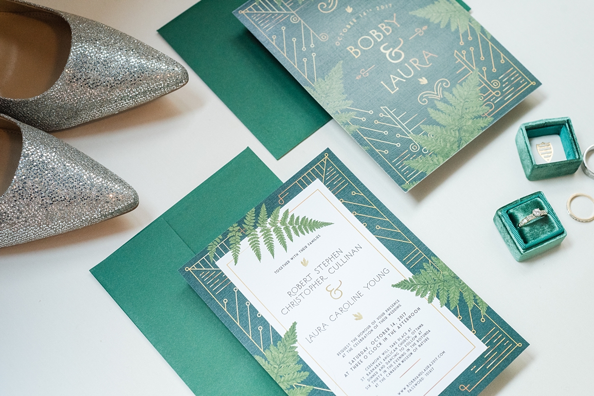 Forest green and gold wedding