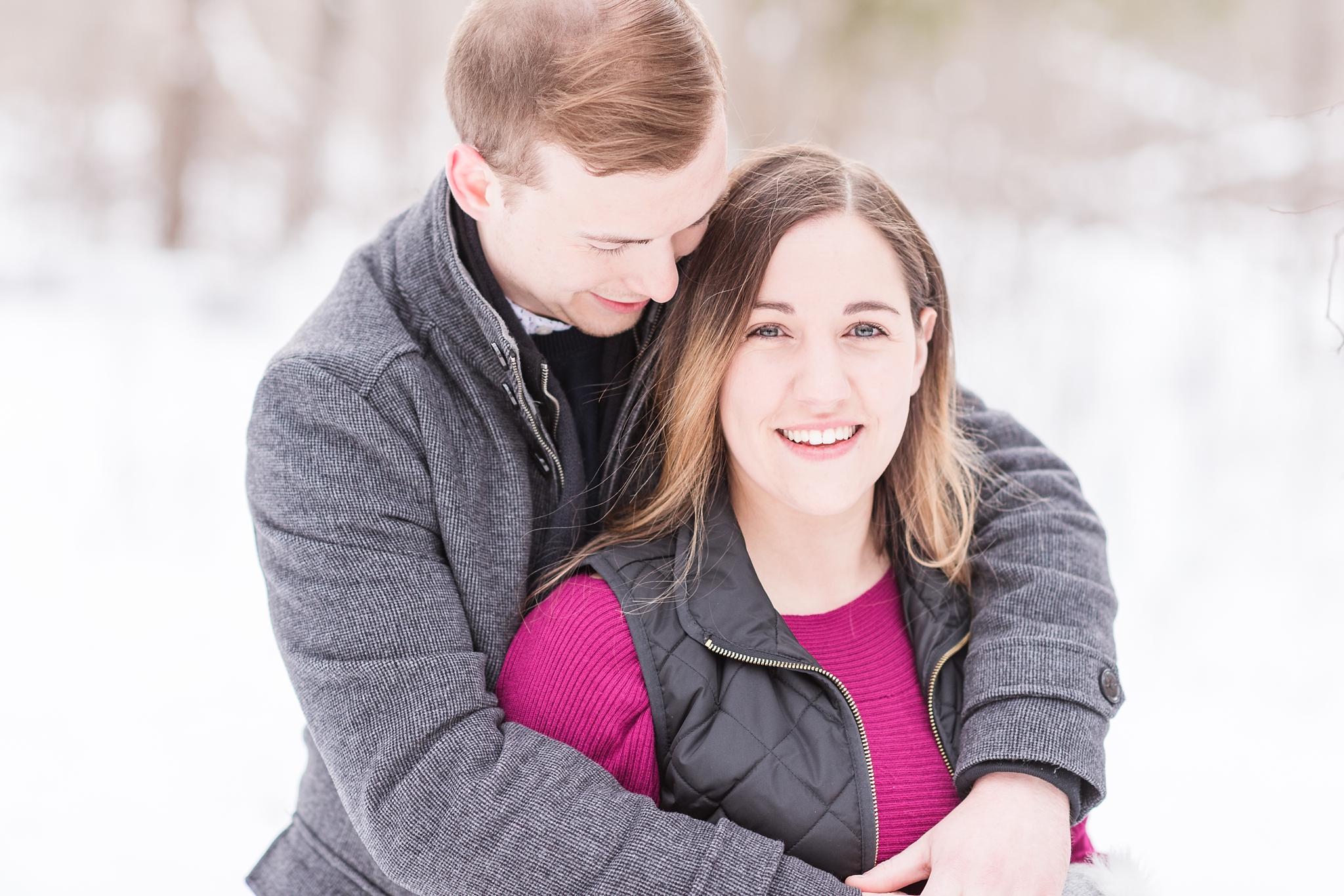 Jack pine trail winter engagement session in ottawa