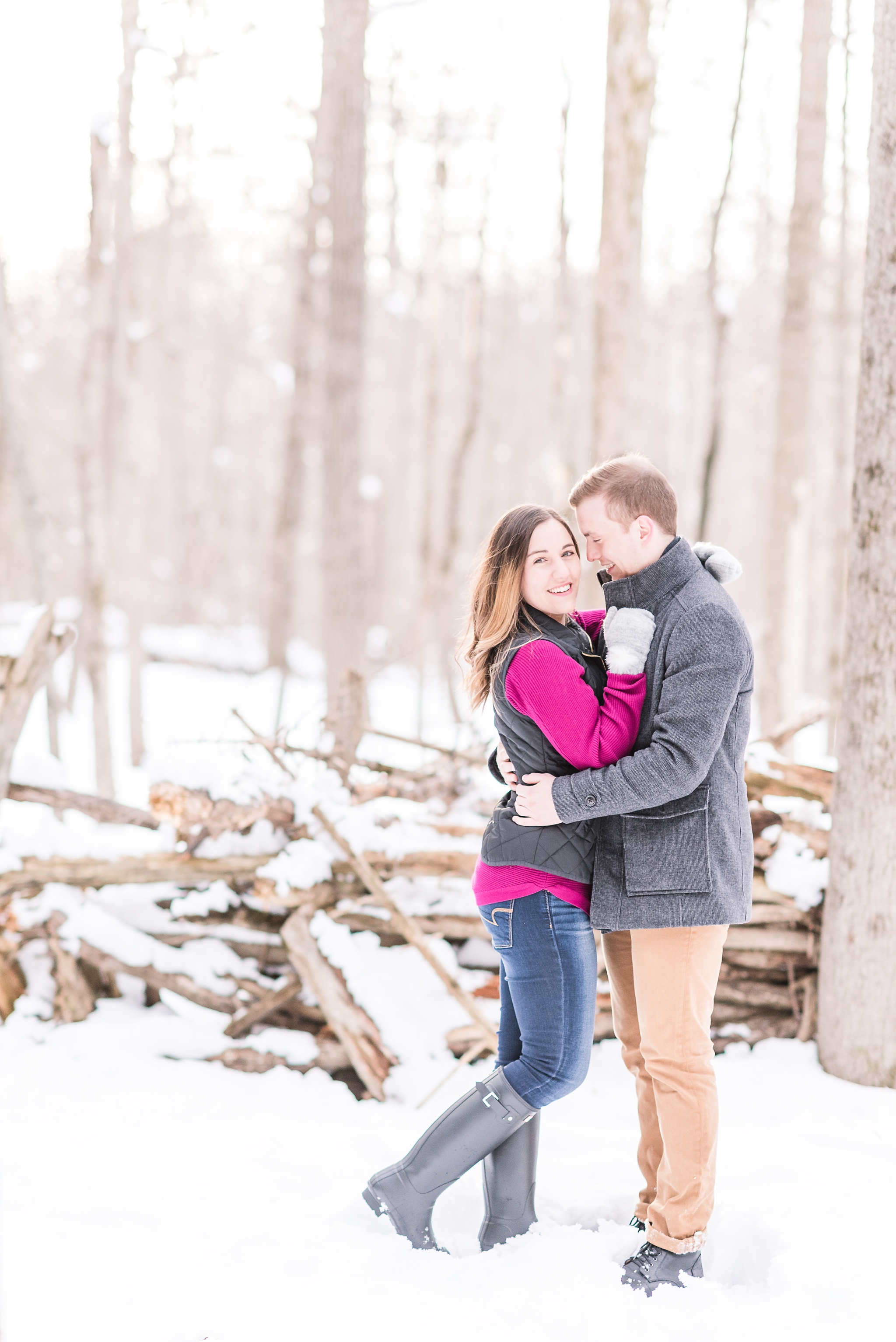 Jack Pine Trail winter engagement session in Ottawa