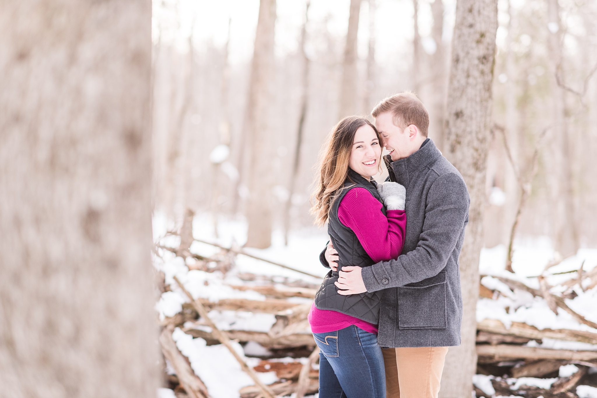 Jack Pine Trail winter engagement session in Ottawa