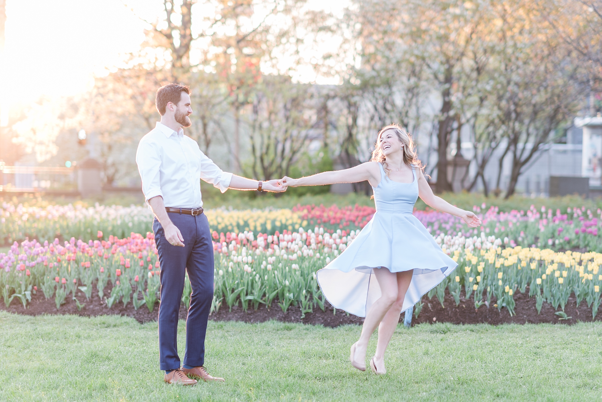 A Spring Canadian Tulip Festival engagement session in Ottawa