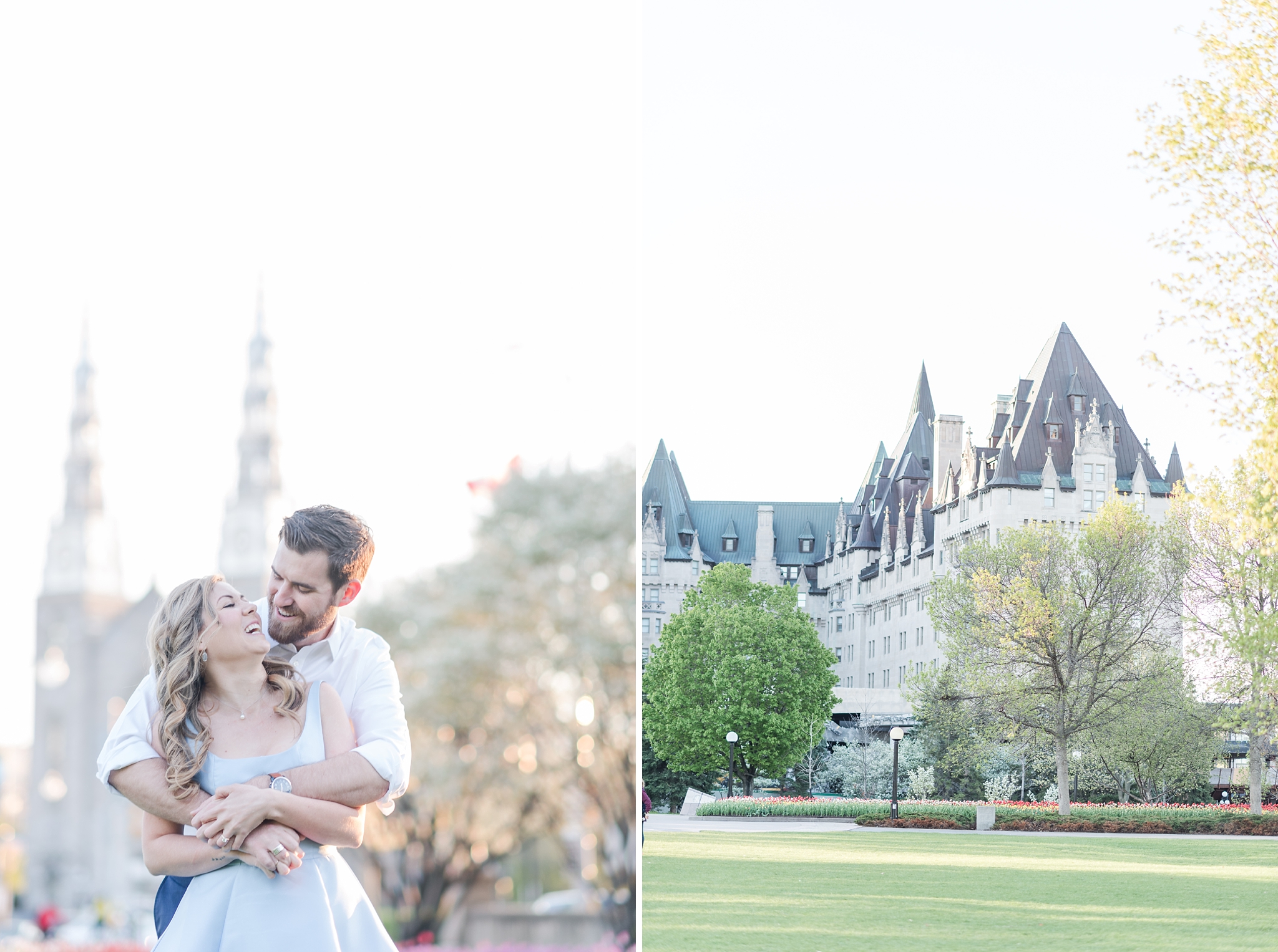 A spring canadian tulip festival engagement session in ottawa