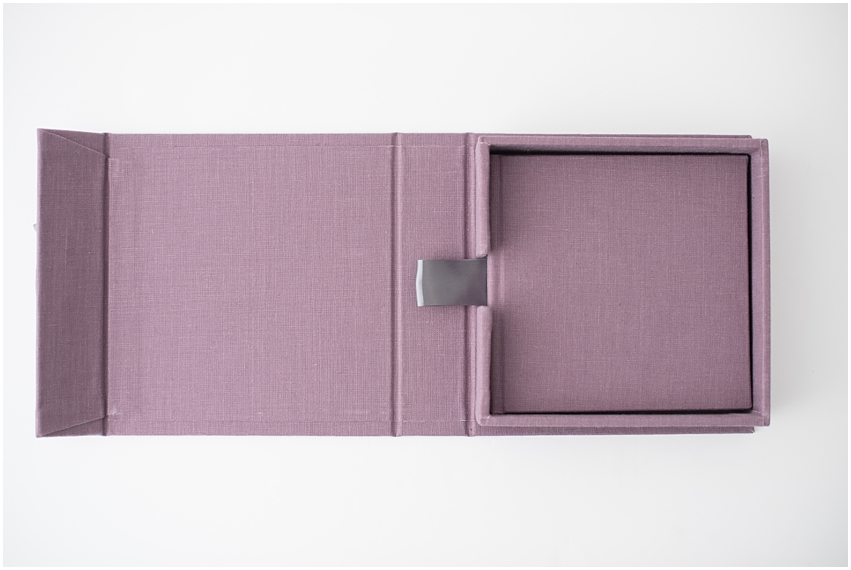 Purple linen album box