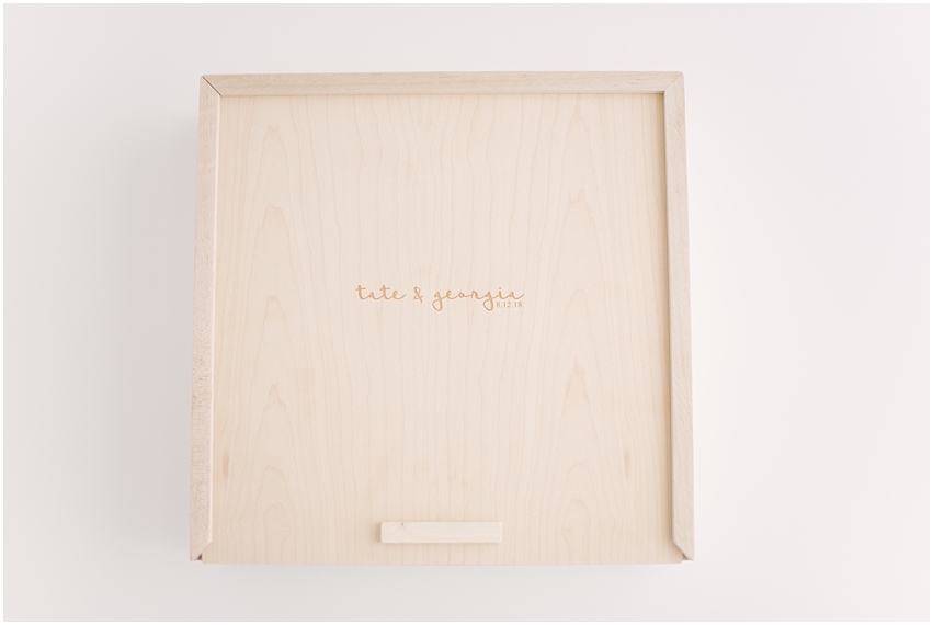 Light wood album box