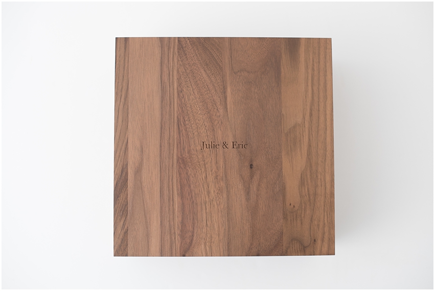Walnut wood wedding album box