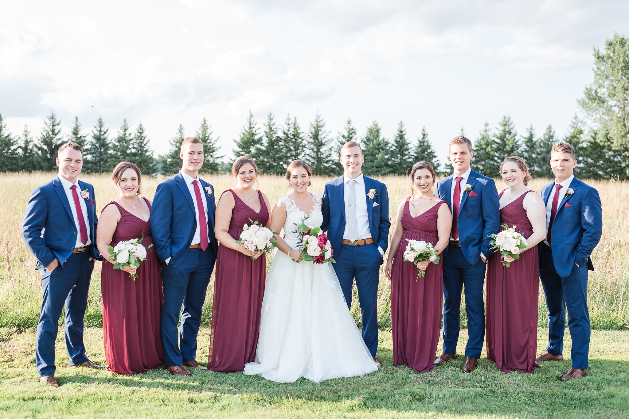Cranberry, Gold & Greenery Wedding