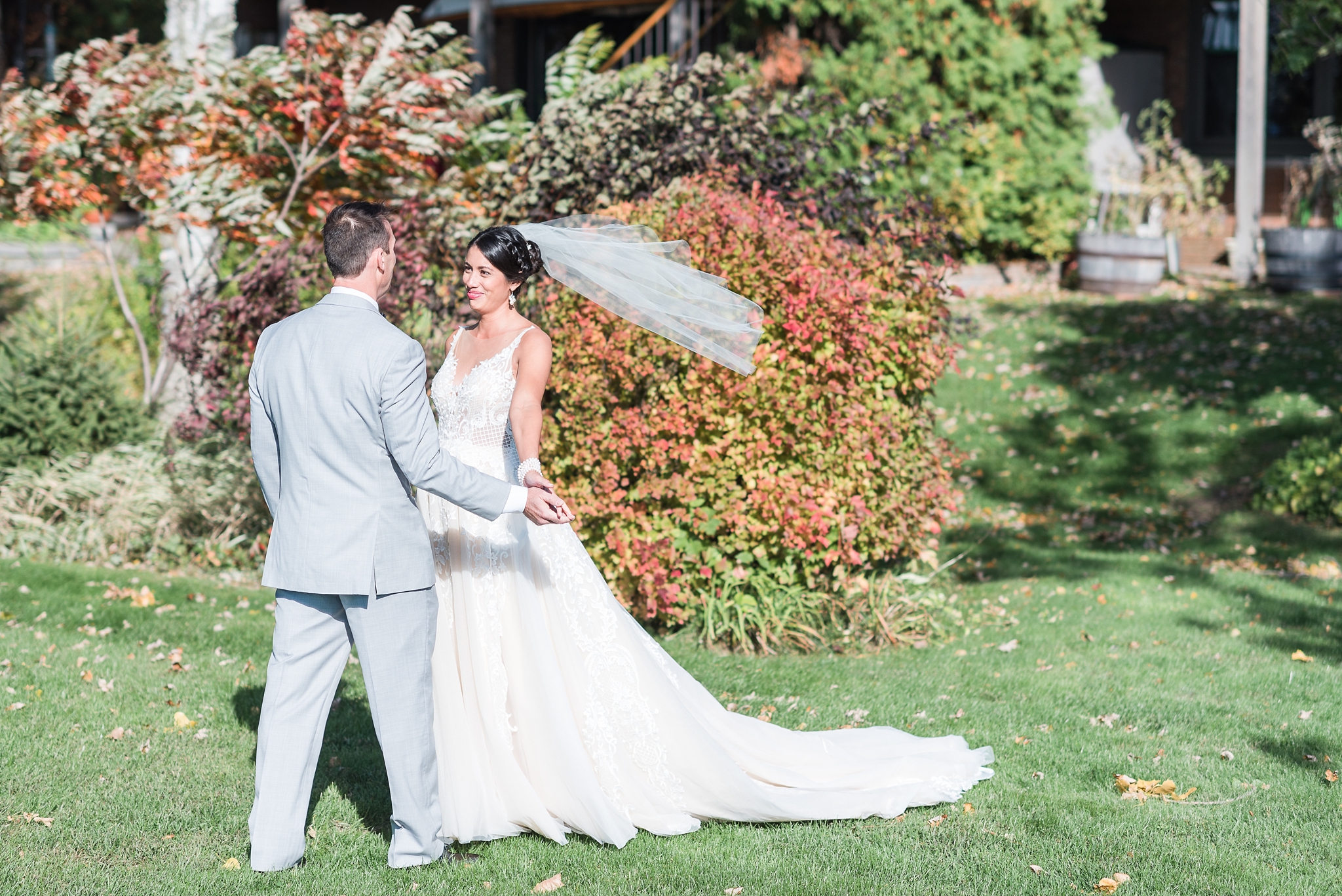 Chilly lilac autumn wedding