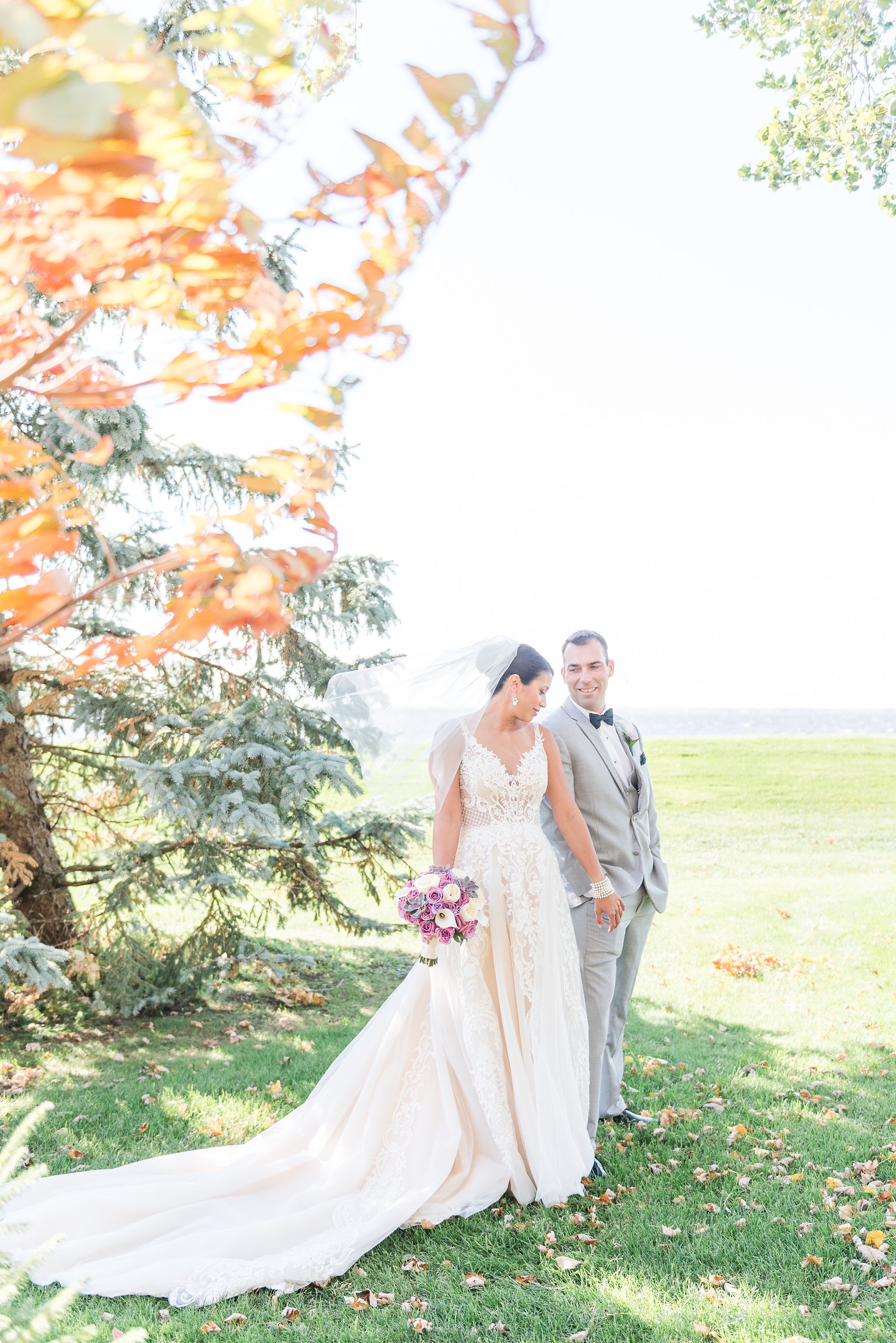Chilly lilac autumn wedding
