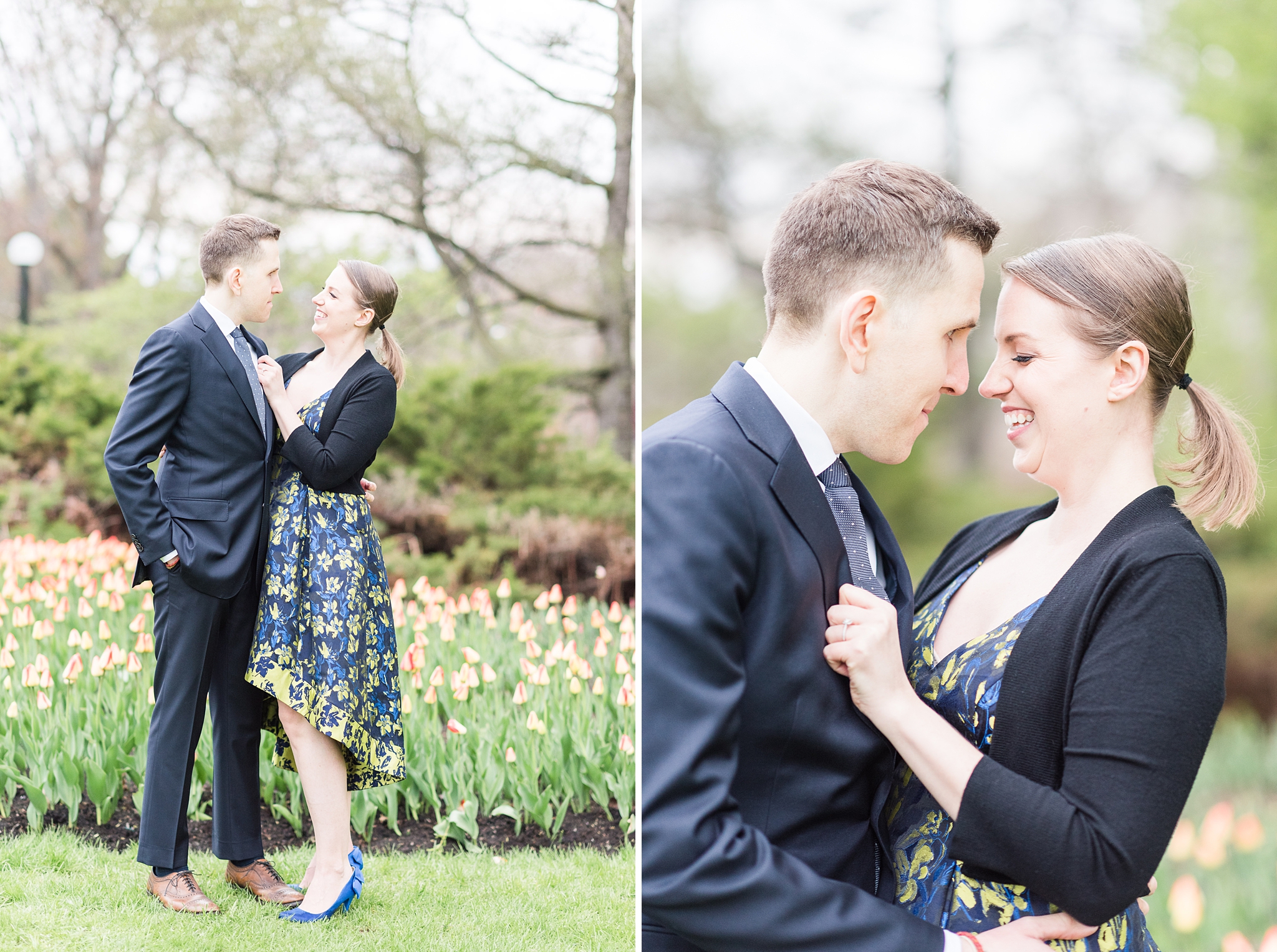 A springtime Majors Hill Park engagement during the Canadian Tulip Festival