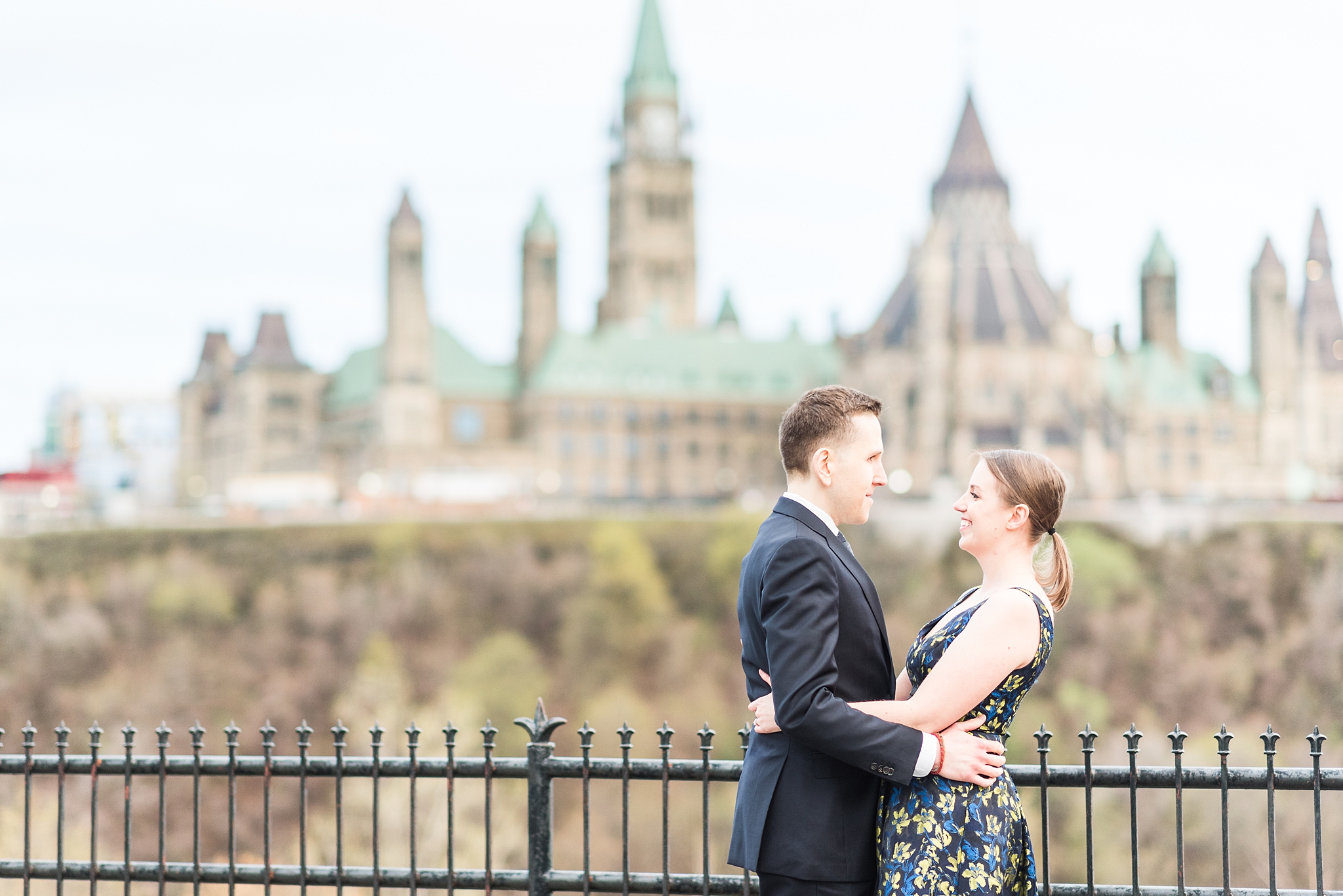 A springtime Majors Hill Park engagement during the Canadian Tulip Festival
