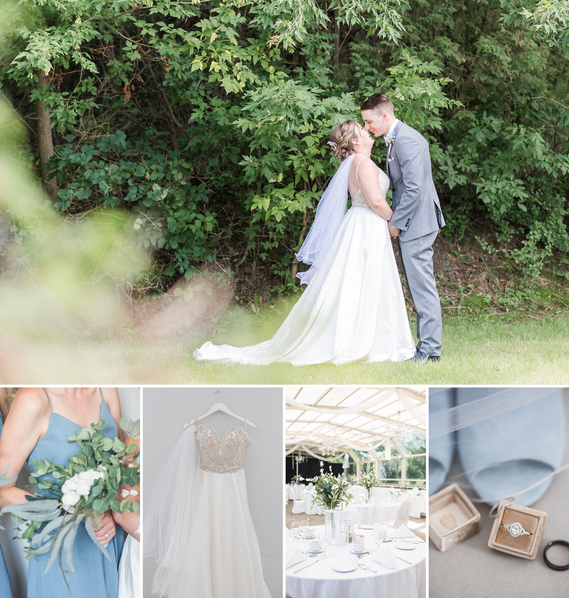 Intimate Slate Blue & Gold Wedding » Jillian + Neil