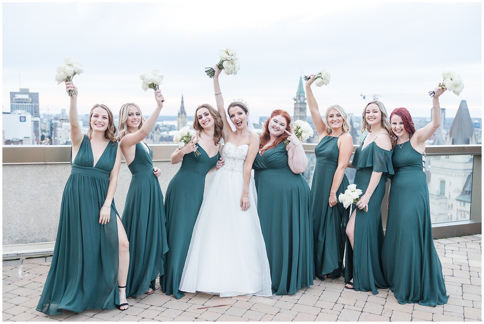 Forest green silver rainbow room inspired wedding 0034